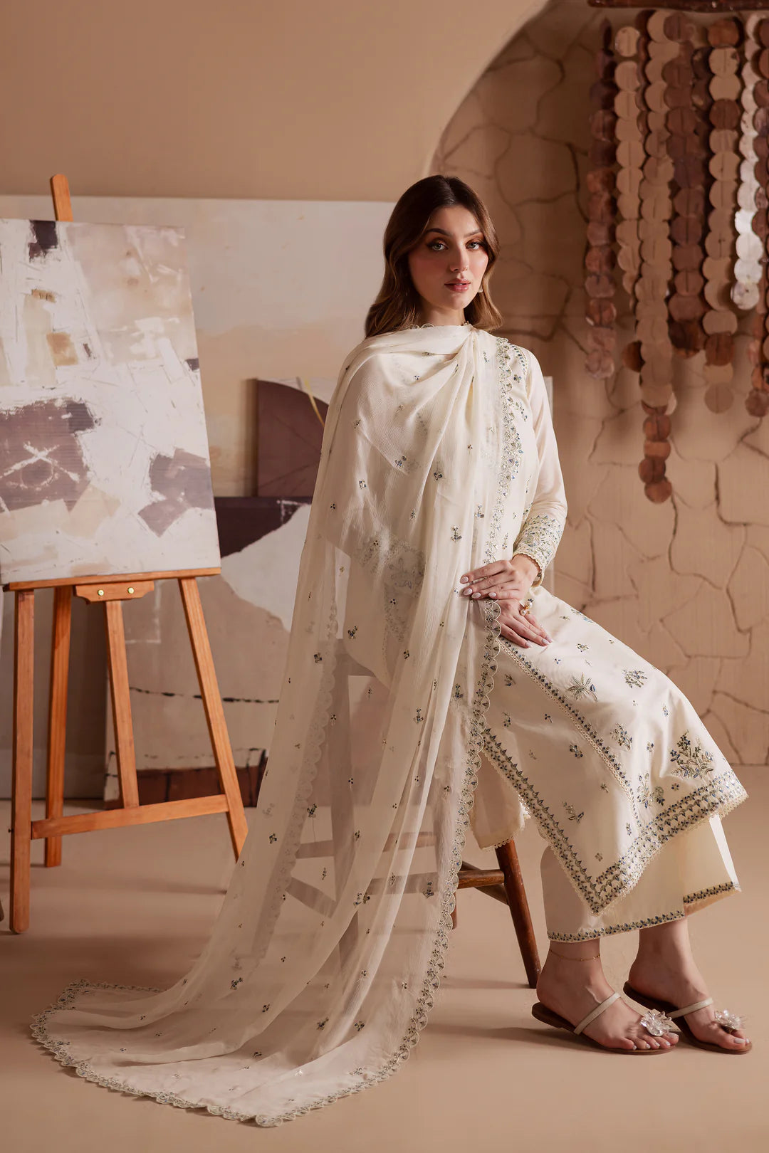 Jasmine 3Pc - Embroidered Lawn Dress