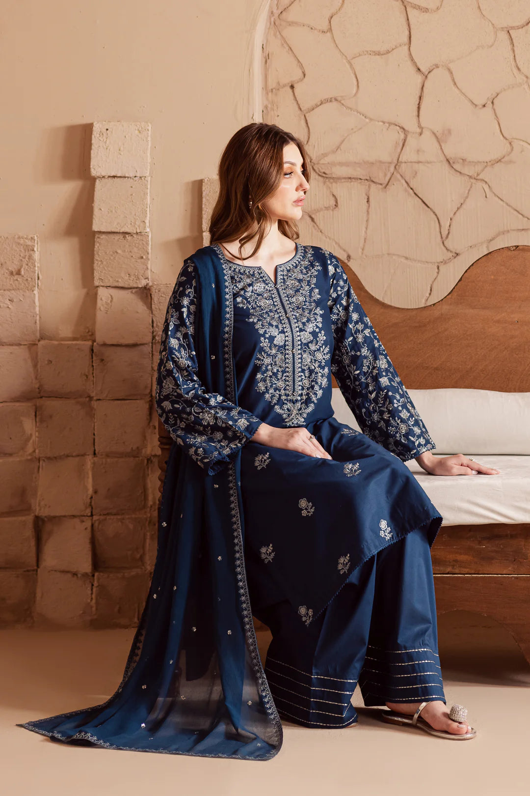 Mai Tai 3Pc - Embroidered Lawn Dress