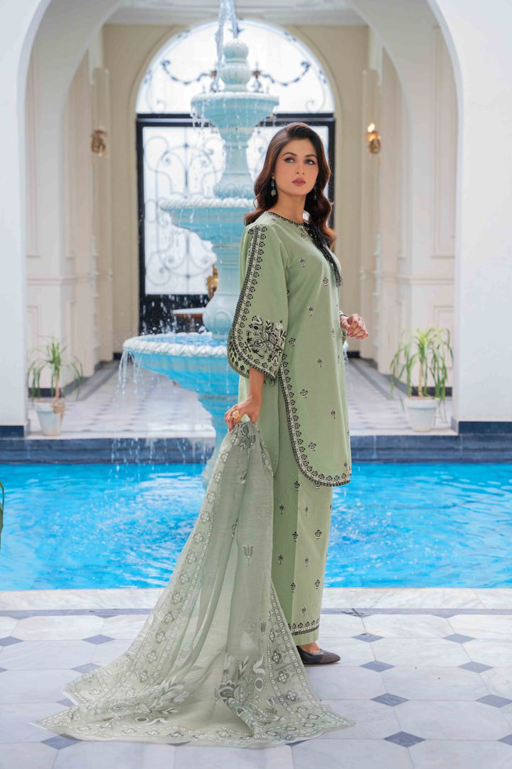 Limited Stock -Zariah 3Pc Embroidered Dress
