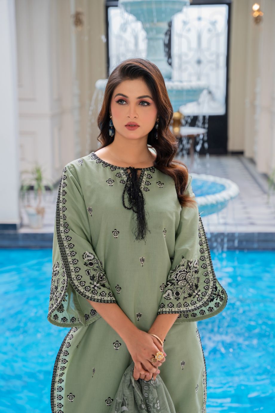 Limited Stock -Zariah 3Pc Embroidered Dress