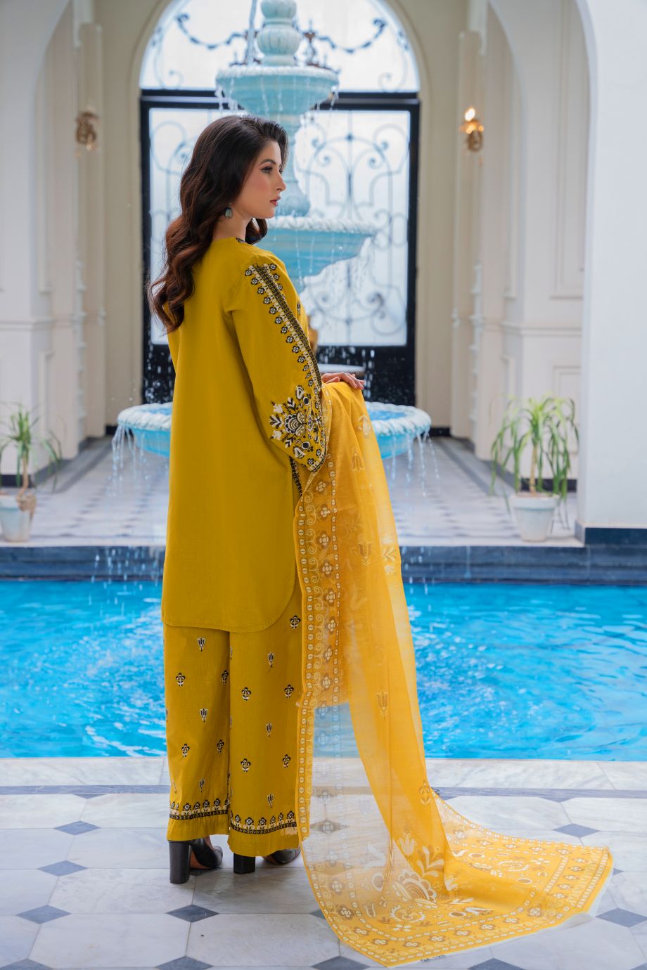 Limited Stock - Flora 3Pc Embroidered Dress