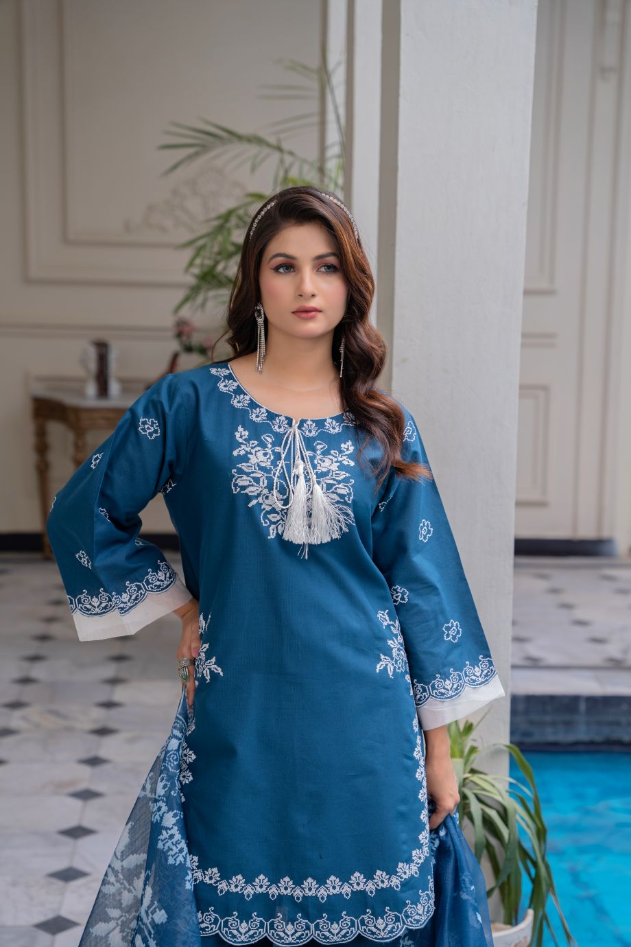 Limited Stock - Reyna 3Pc Embroidered Dress
