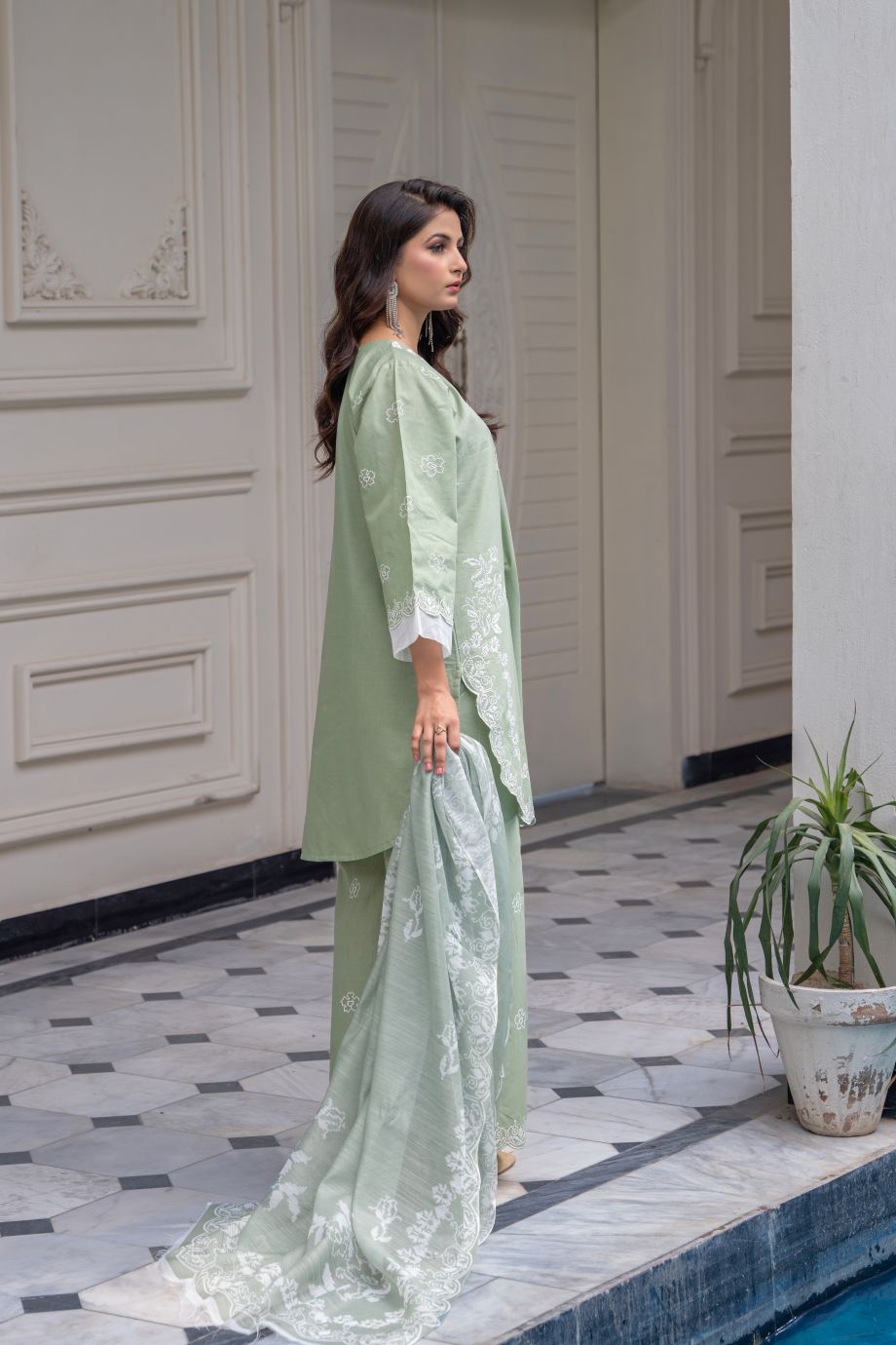 Limited Stock -Zooni 3Pc Embroidered Dress