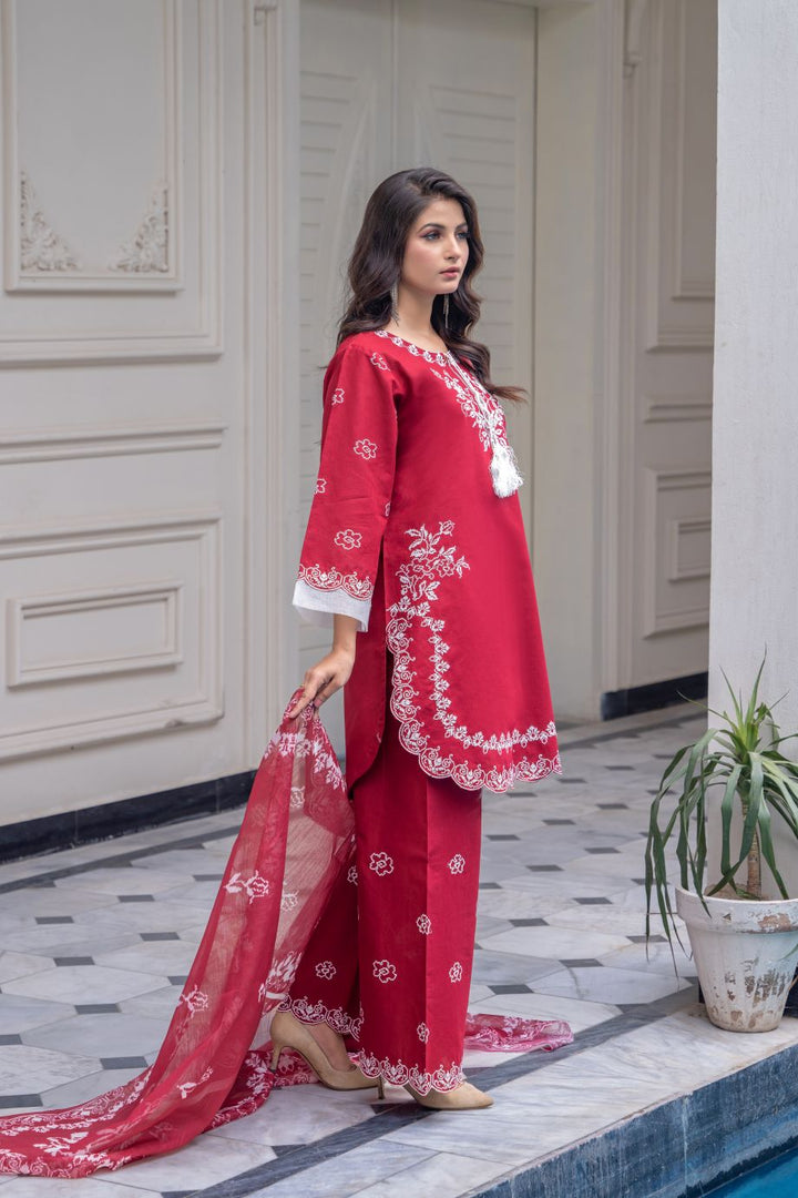 Limited Stock - Roomi 3Pc Embroidered Dress