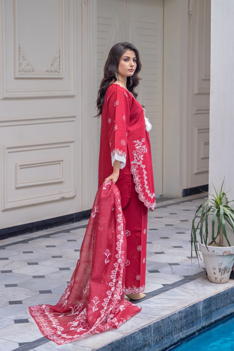 Limited Stock - Roomi 3Pc Embroidered Dress