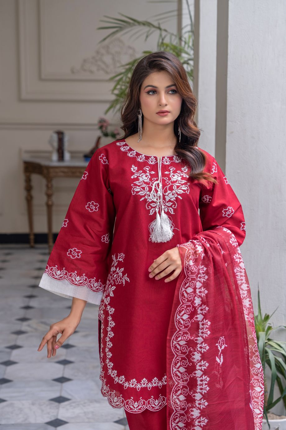 Limited Stock - Roomi 3Pc Embroidered Dress