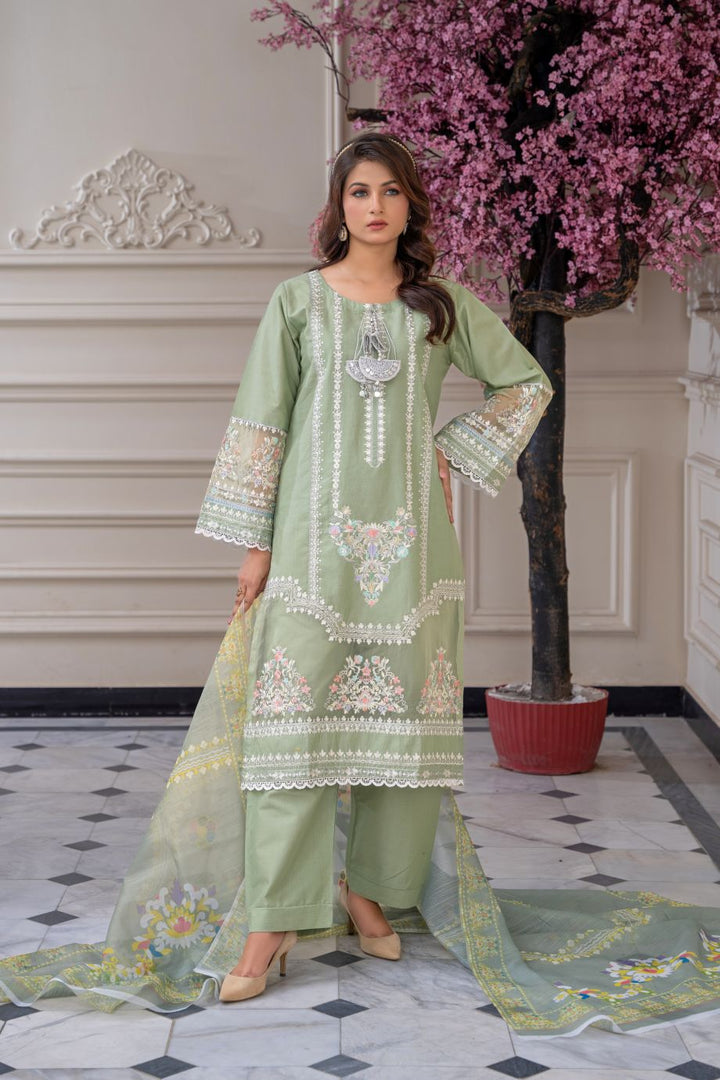 Limited Stock -Cave 3Pc Embroidered Dress