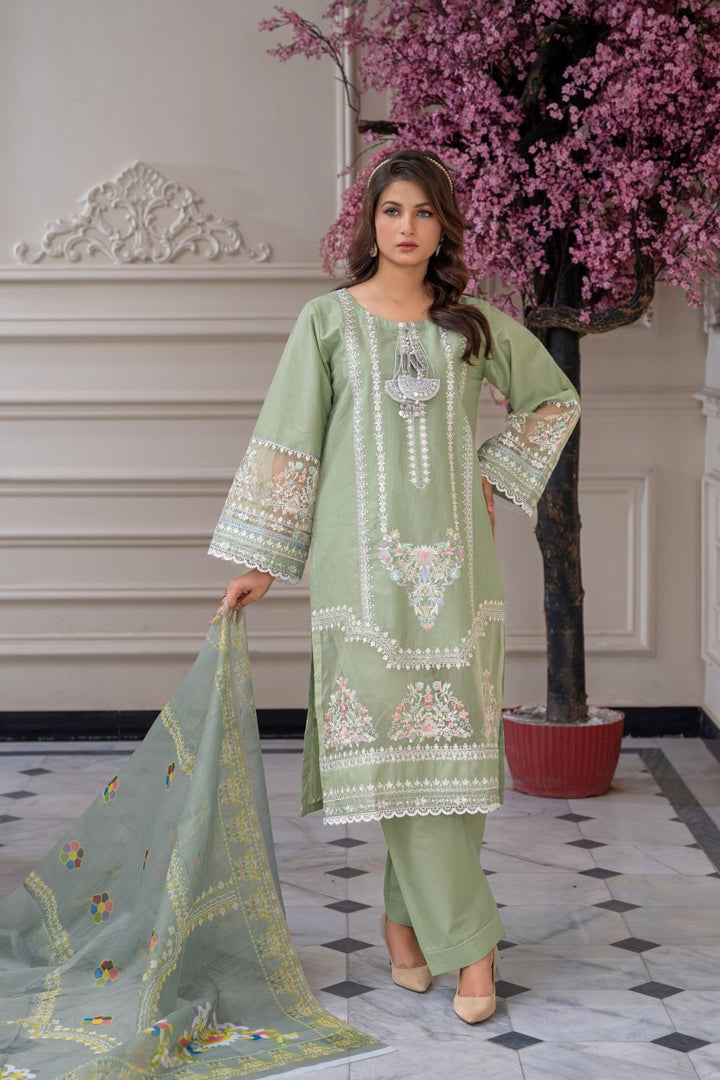 Limited Stock -Cave 3Pc Embroidered Dress