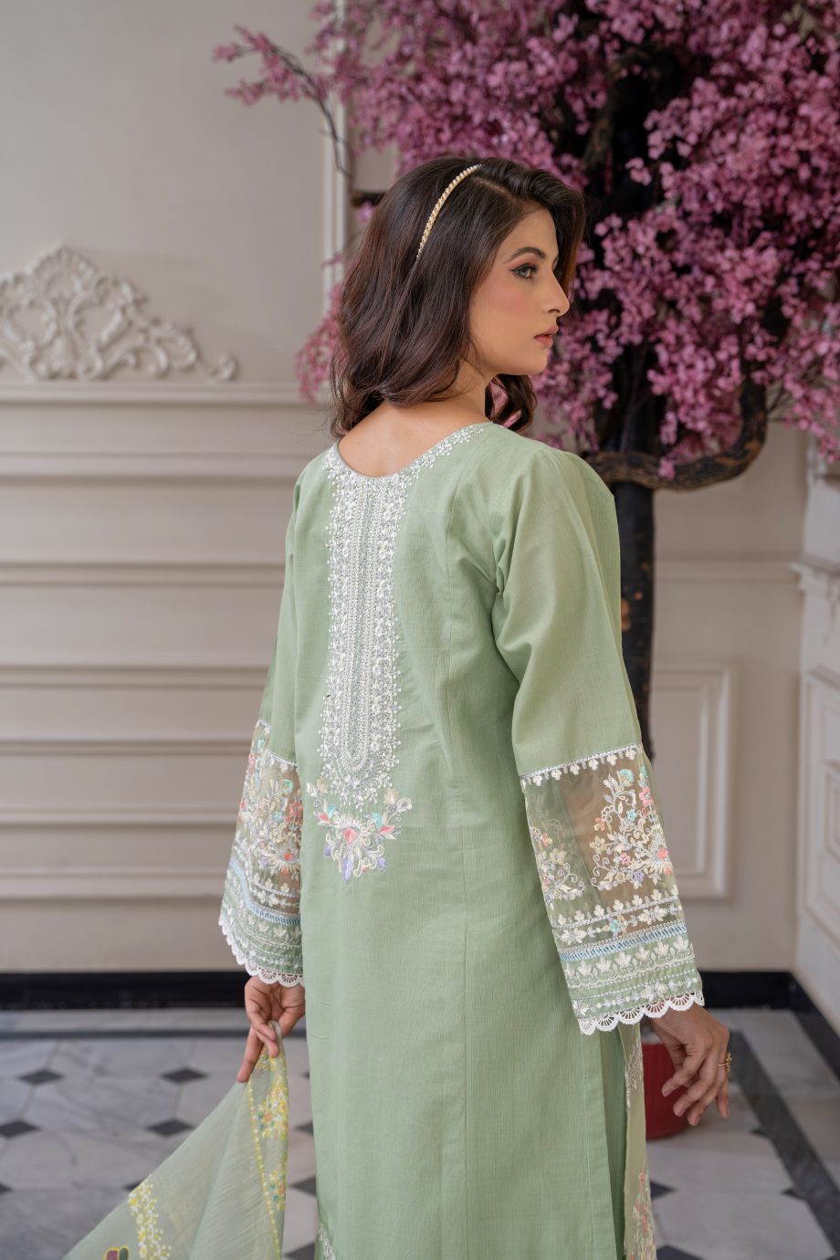 Limited Stock -Cave 3Pc Embroidered Dress
