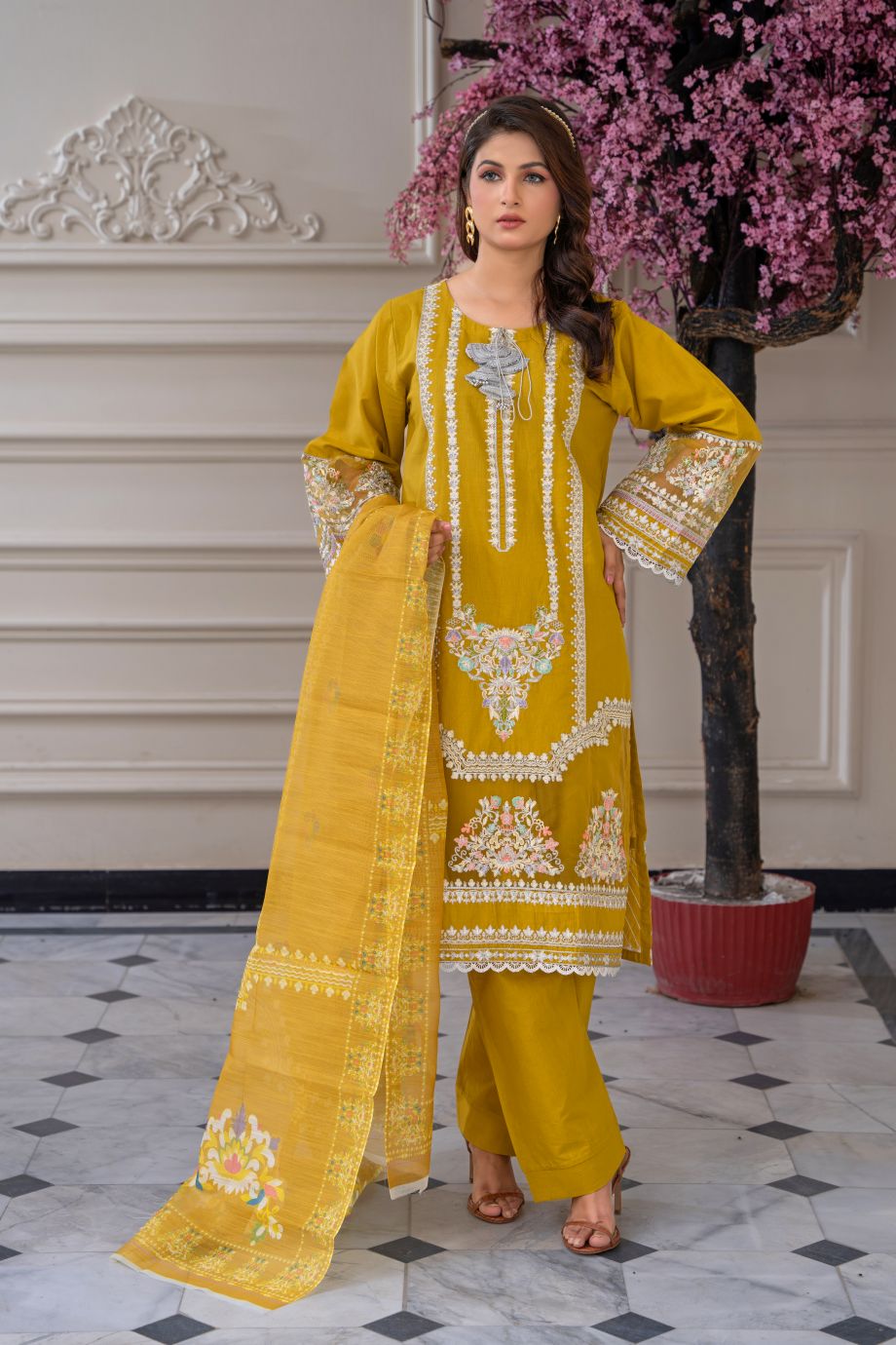 Limited Stock - Knight 3Pc Embroidered Dress