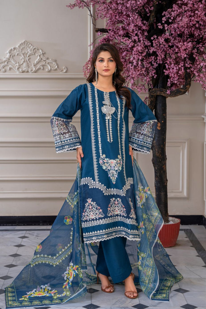 Limited Stock -Semaj 3Pc Embroidered Dress