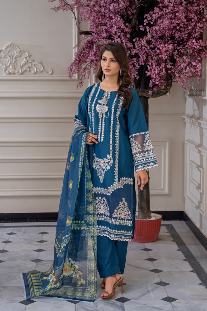 Limited Stock -Semaj 3Pc Embroidered Dress