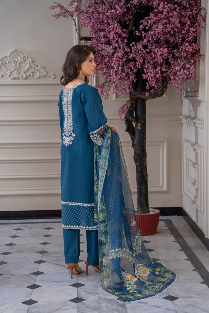 Limited Stock -Semaj 3Pc Embroidered Dress