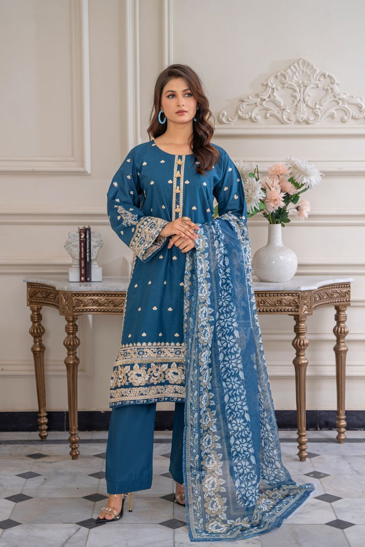 Limited Stock -Semaj 3Pc Embroidered Dress