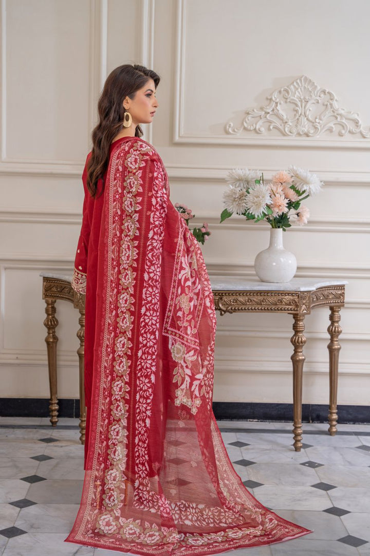 Limited Stock - Ruby 3Pc Embroidered Dress