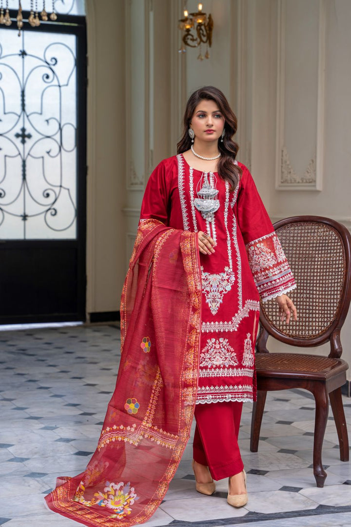 Limited Stock -Zariah 3Pc Embroidered Dress