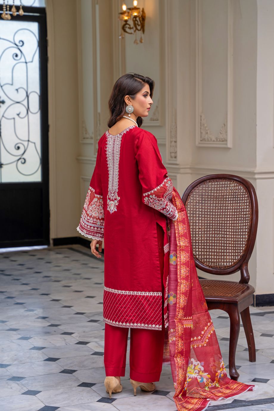 Limited Stock -Zariah 3Pc Embroidered Dress