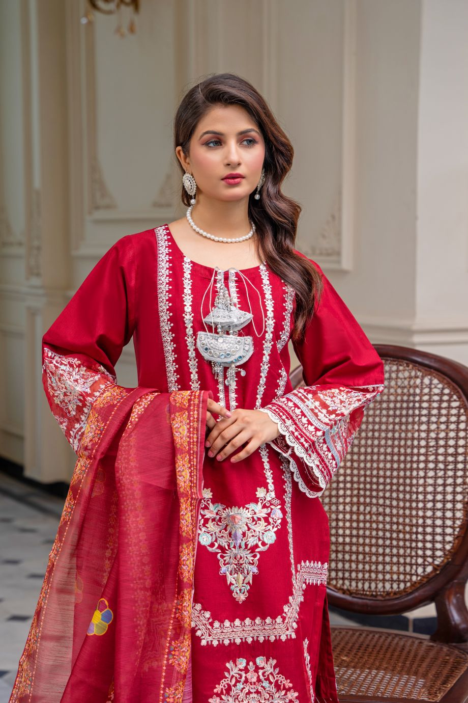 Limited Stock -Zariah 3Pc Embroidered Dress