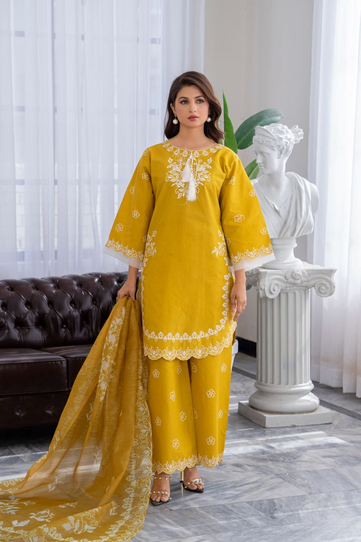 Limited Stock - Jhumka 3Pc Embroidered Dress
