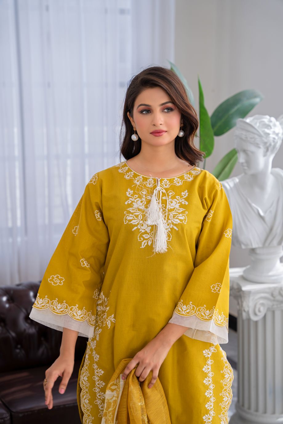 Limited Stock - Jhumka 3Pc Embroidered Dress