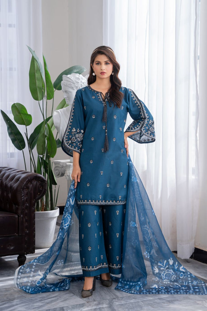 Limited Stock - Blink 3Pc Embroidered Dress