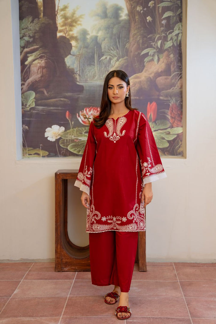 Florance 2Pc - Embroidered Casual Pret