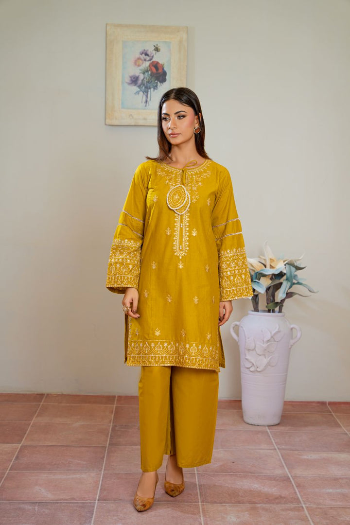 Audrey 2Pc Embroidered Dress