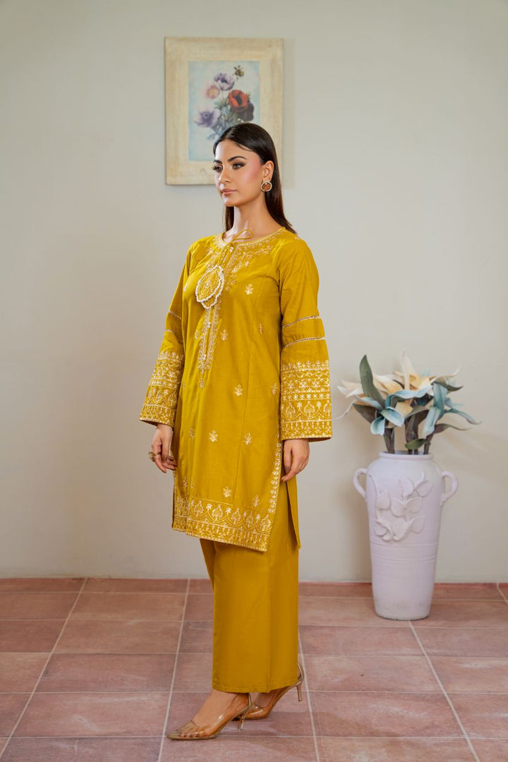 Audrey 2Pc Embroidered Dress