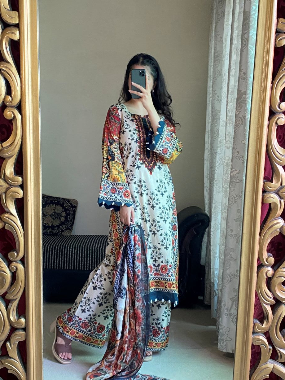Rosie 3Pc - Printed Casual Pret